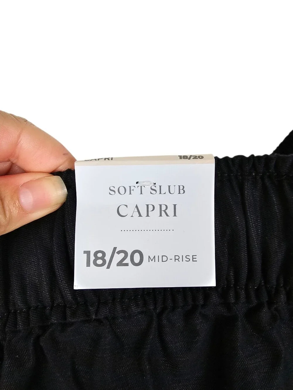 Lane Bryant Black Soft Slub Capri Pants NWT Plus Size 18/20